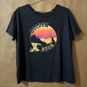 Fifth Sun | Golden Hour Graphic Tee Crewneck Desert Sun Festival Boho Size XL